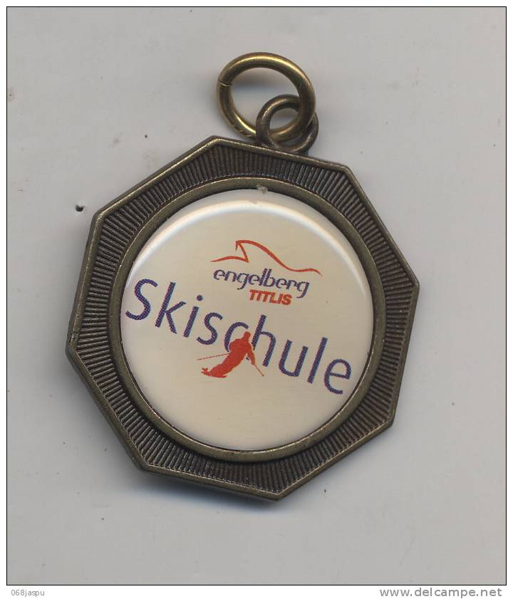 Medaille Suisse Theme Ski Engelberg Ecole - Winter Sports