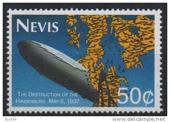 NEVIS Poste ** MNH Catastrophe Du Dirigeable HINDENBURG Le 6 Mai 1937 - Zeppelins