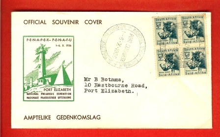 South Africa 1956 Unofficial Souvenir Cover With Address - Storia Postale