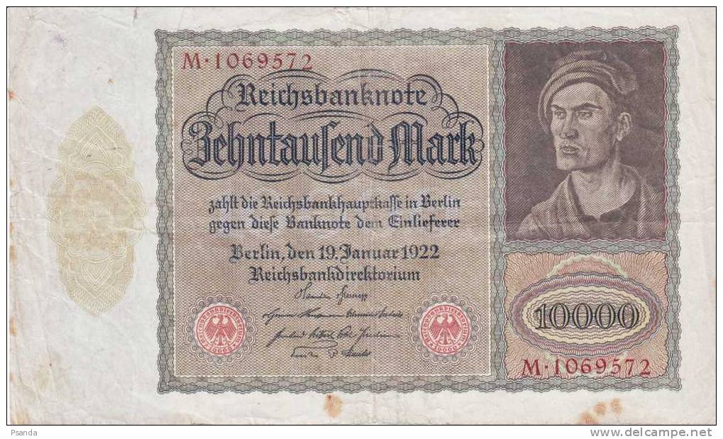 Germany 1922 10 000 Mark - Deutsche Golddiskontbank