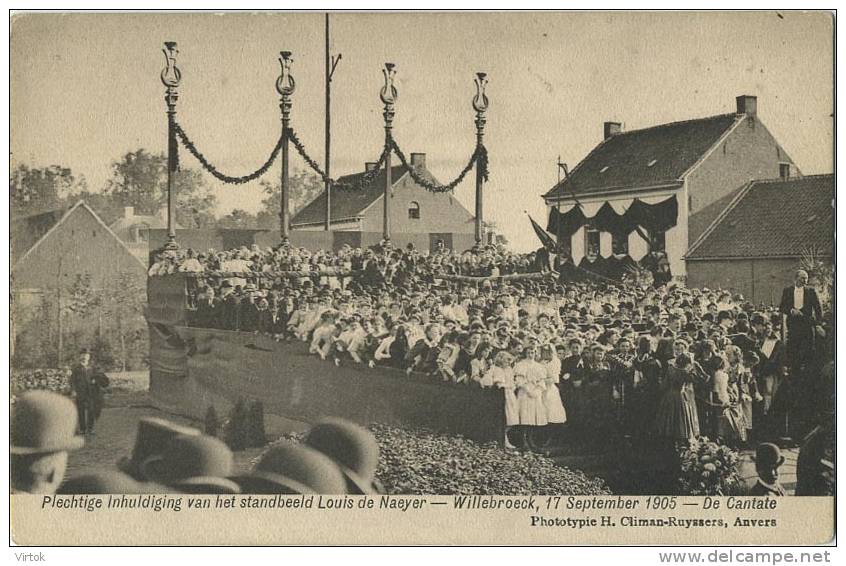 Willebroek :  Plechtige Inhuldiging Van Het Standbeeld Louis De Nayer 1905 : - Willebroek