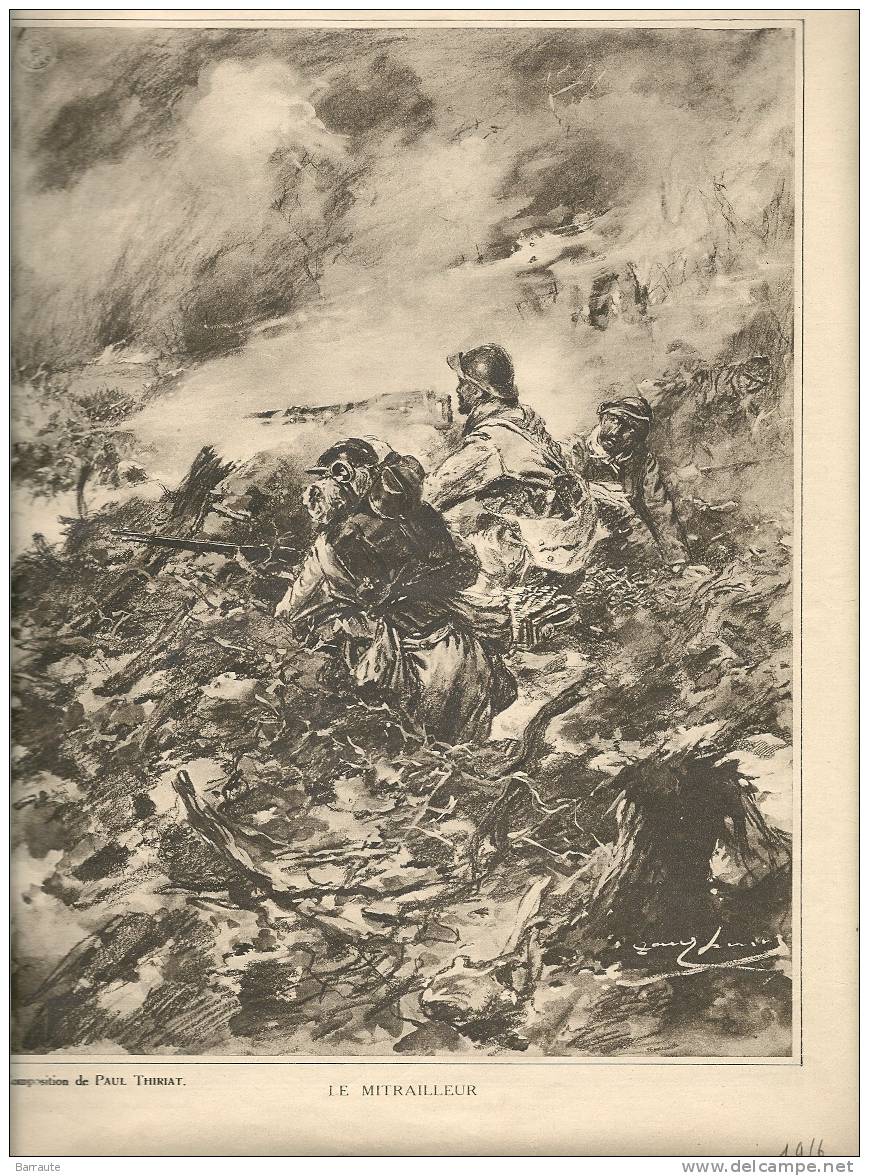 Feuillet Article Actualité De 1916 " COMPOSITION De Paul THIRIAT " Le Mitrailleur - Documents Historiques