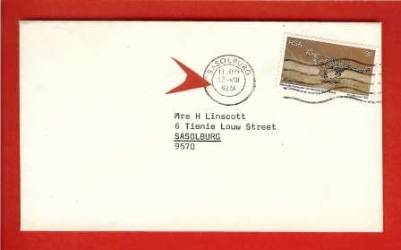 RSA 1976 Cover With Wrong Date Cancel (year Upsidedown) Stampnr. 500 - Brieven En Documenten