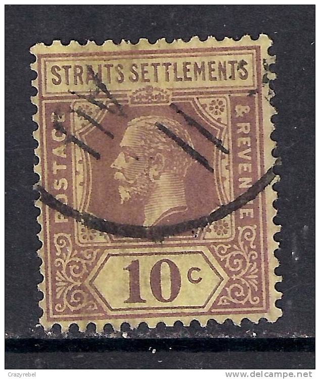 Straits Settlement 1912 - 23 KGV 10ct  Purple Yellow Used SG 202  ( 284 ) - Straits Settlements