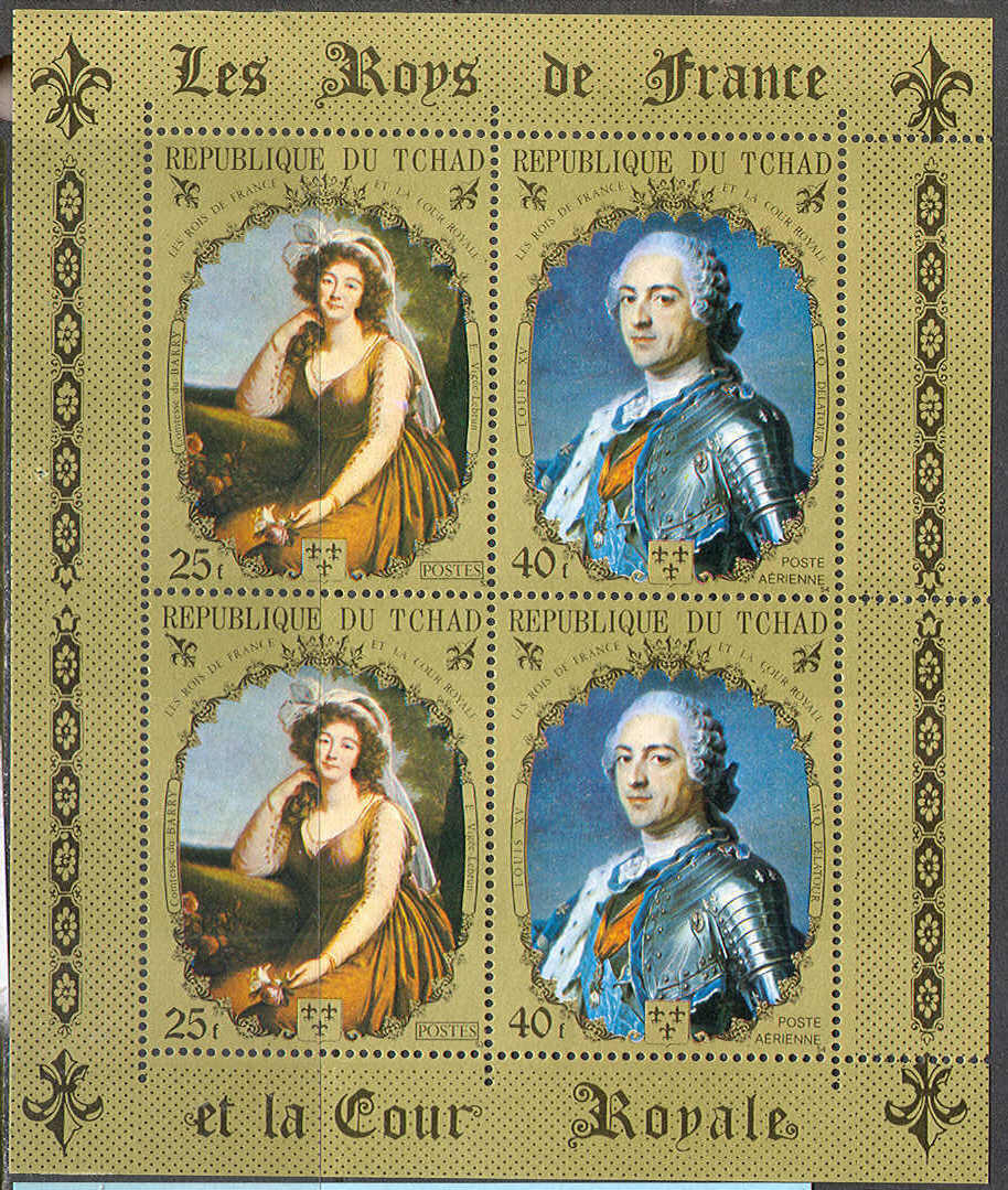 1735 ✅ Art Painting French Kings Royals 1971 Tchad S/s MNH ** - Other & Unclassified