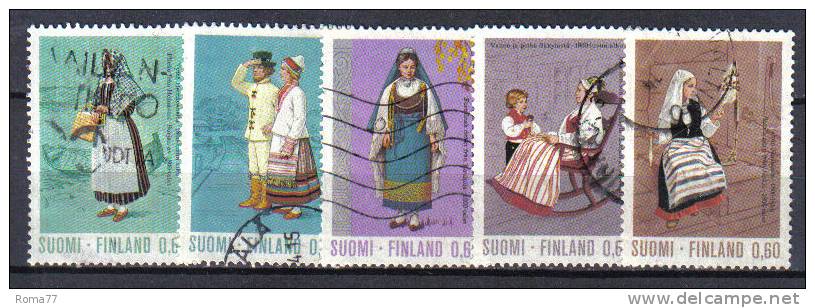 SS2880 - FINLANDIA 1973 , Costumi Serie N. 697/701 - Oblitérés