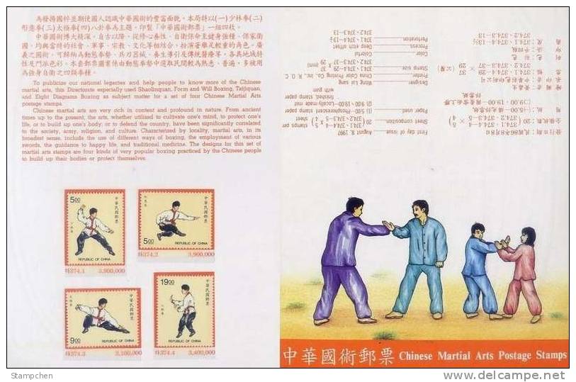 Folder 1997 Kong Fu Stamps Wushu Kung Fu Sport Martial Art Costume - Judo