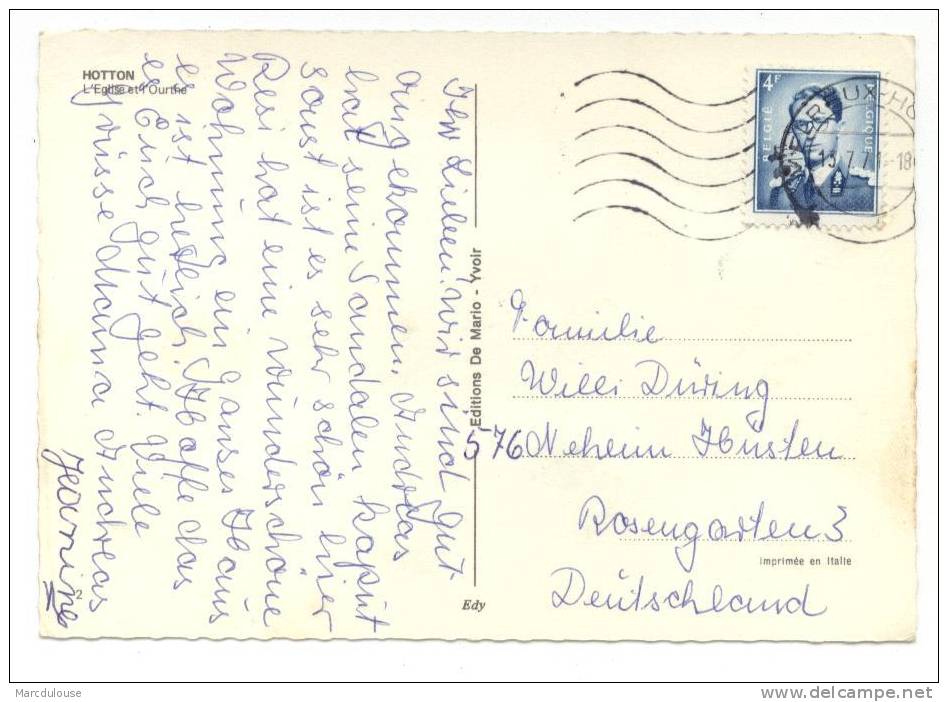 Hotton. L´église Et L´Ourthe. De Kerk En De Ourthe. Timbre - Postzegel N° 926. - Hotton