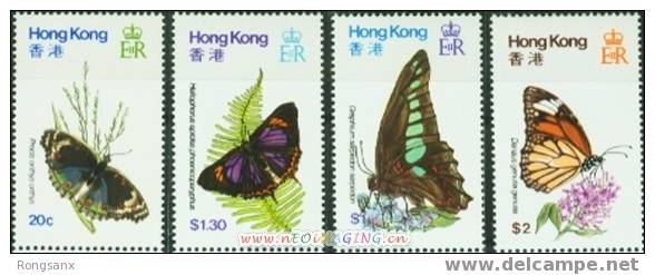 1979 HONG KONG BUTTERFLY 4V MNH(HIGN CV) - Nuevos