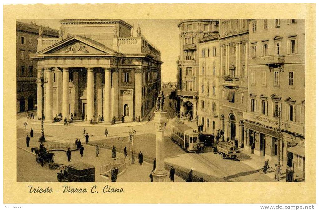 TRIESTE. Piazza C. Ciano. Tram. Non Vg. Anni ' 30. - Trieste