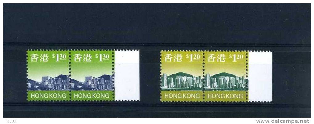 - HONG KONG . PAIRES DE TIMBRES BORD DE FEUILLE . NEUFS SANS CHARNIERE - Neufs