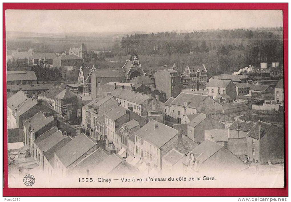 Ciney - Vue à Vol D'oiseau Du Coté De La Gare. - Ciney