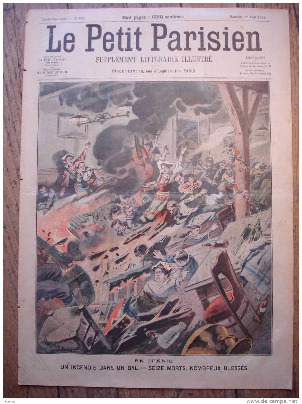 GRAVURES De 1906 - ITALIE INCENDIE DANS UN BAL - CRIME DE LA RUE SAINT MAUR - CHATEAU DE CHENONCEAUX - PONT DE VALENDRE - Collections