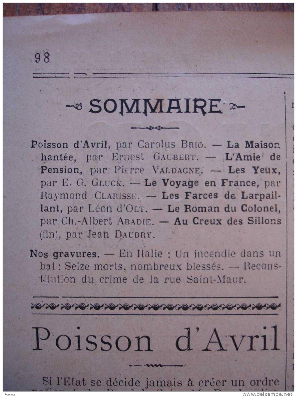 GRAVURES De 1906 - ITALIE INCENDIE DANS UN BAL - CRIME DE LA RUE SAINT MAUR - CHATEAU DE CHENONCEAUX - PONT DE VALENDRE - Collections