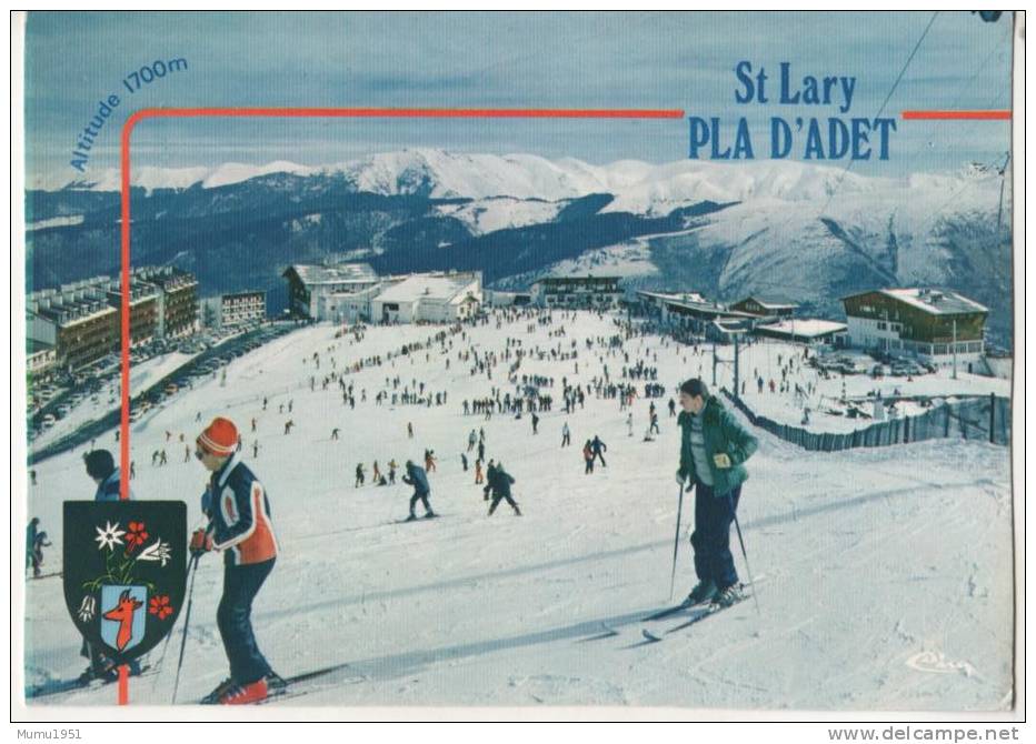 SAINT LARY PLA D´ADET 65 STATION DE SKI ET SKIEURS   BELLE CARTE - Autres & Non Classés