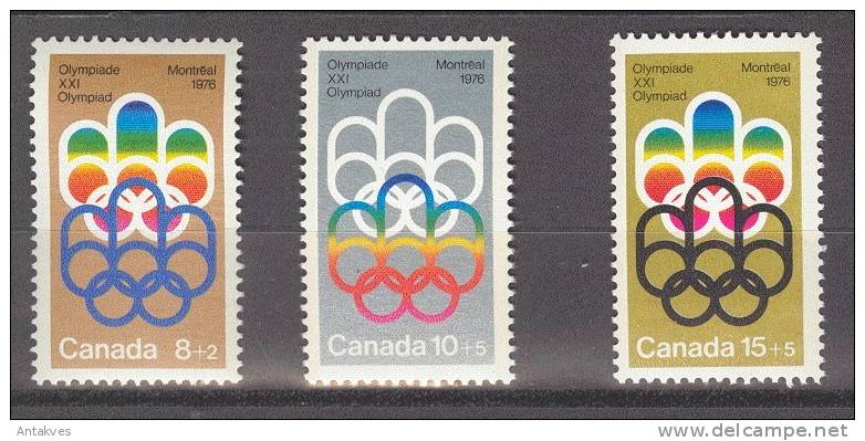 Canada 1974 Olympic Games Montreal-76 Set Of 3 MNH - Verano 1976: Montréal