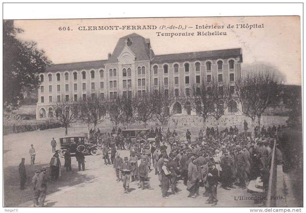 Cpa Du 63 - Clermont Ferrand - Intérieur De L'Hôpital Temporaire Richelieu - Clermont Ferrand