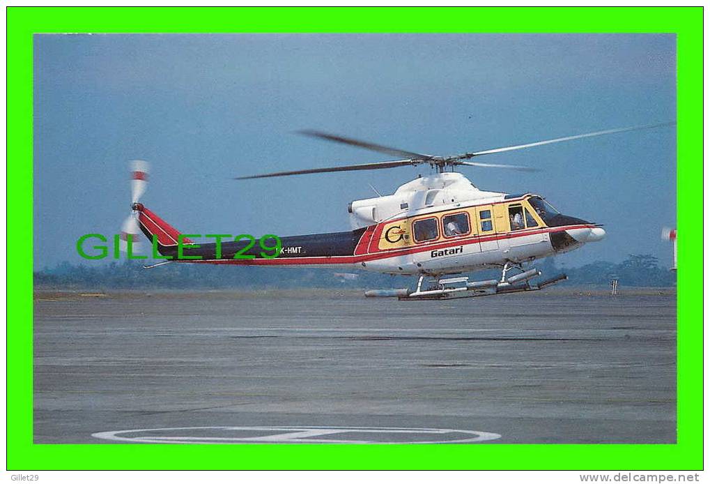 HELICOPTÈRES - GATARI HUTAMA AIRSERVICES - HELICOPTERE BELL 412  PK-HMT C/n 33106 AT JAKARTA-HALIM 9/1985 - - Elicotteri