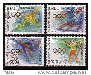 BULGARIA / BULGARIE - 1997 - Jeux Olimpiques D´Hiver - Nagano´1998 - 4v** - Hiver 1998: Nagano