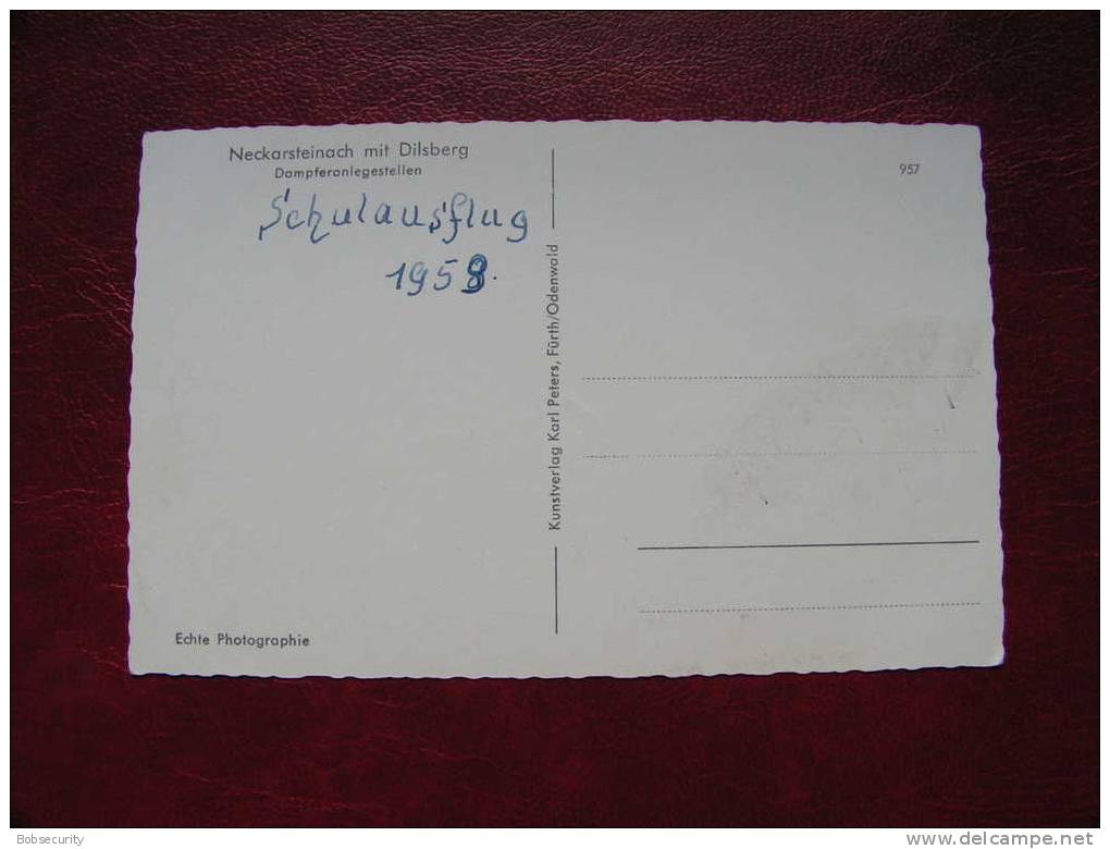 == Neckarsteinach, Bergstrasse 1958 *  Schiffe - Odenwald