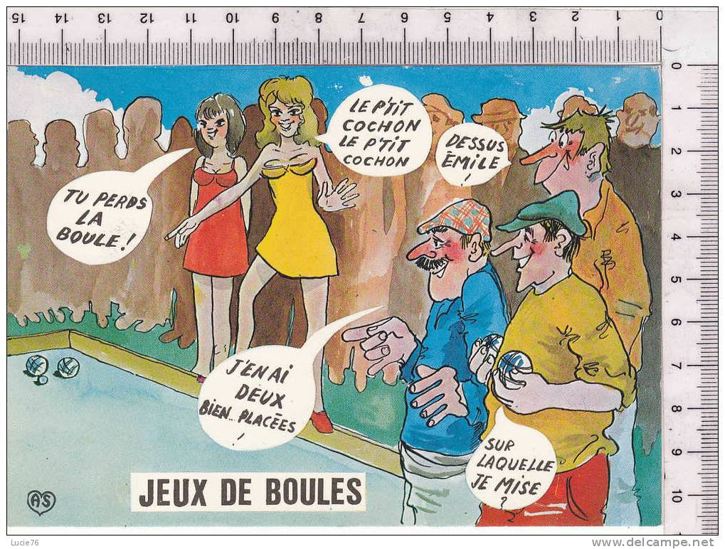 JEUX De BOULES  -  N° 25  - Carte Humoristique - Pétanque