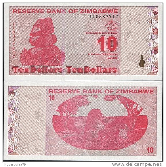 Zimbabwe P 94 - 10 Dollars 2009 - UNC - Simbabwe