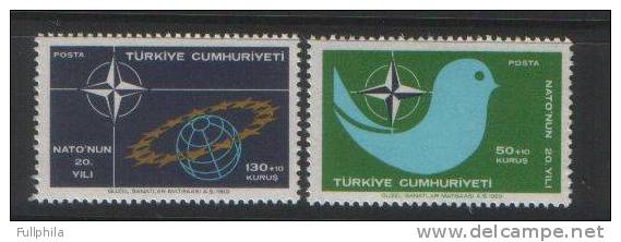 1969 TURKEY 20TH ANNIVERSARY OF NATO MNH ** - NAVO