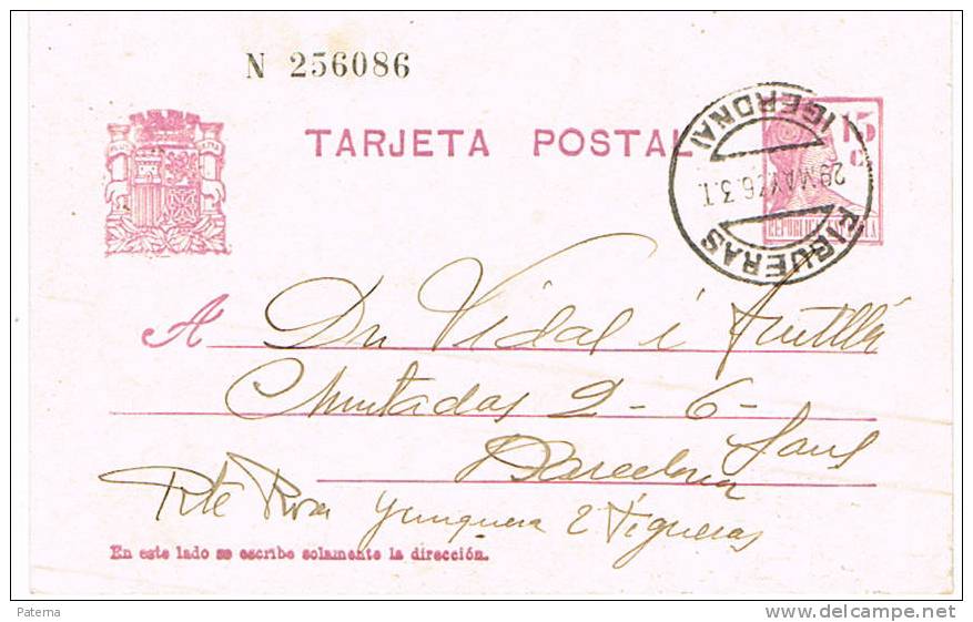 3546   Entero Postal,FIGUERAS, 1936, República Española - 1931-....