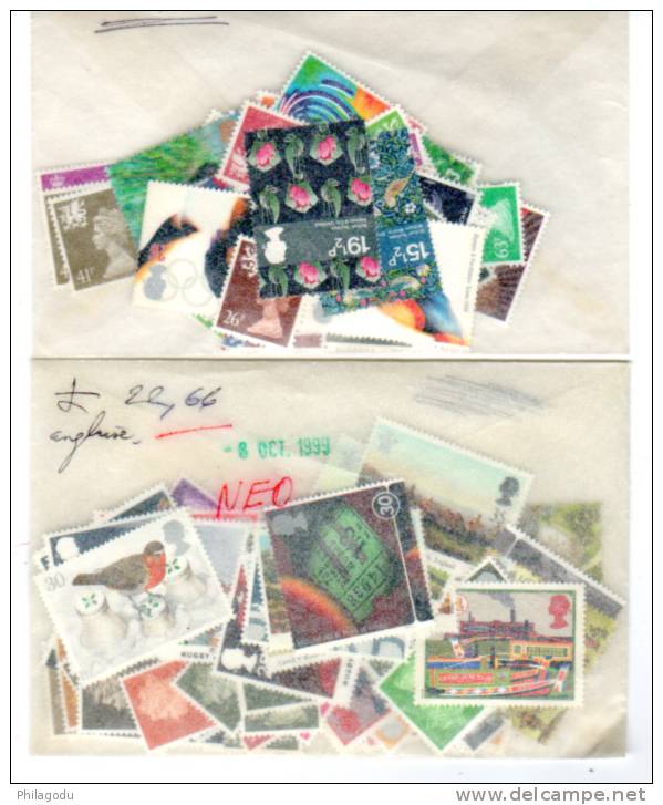 GB 1996-99, Lot Divers Neuf  **,  Très Peu De Doubles   Faciale 42 £ à 60% Du Prix De La Poste - Unused Stamps