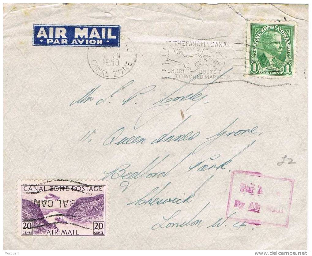 1346. Carta Aerea GUADALCANAL (Zone Canal) 1950 - Canal Zone