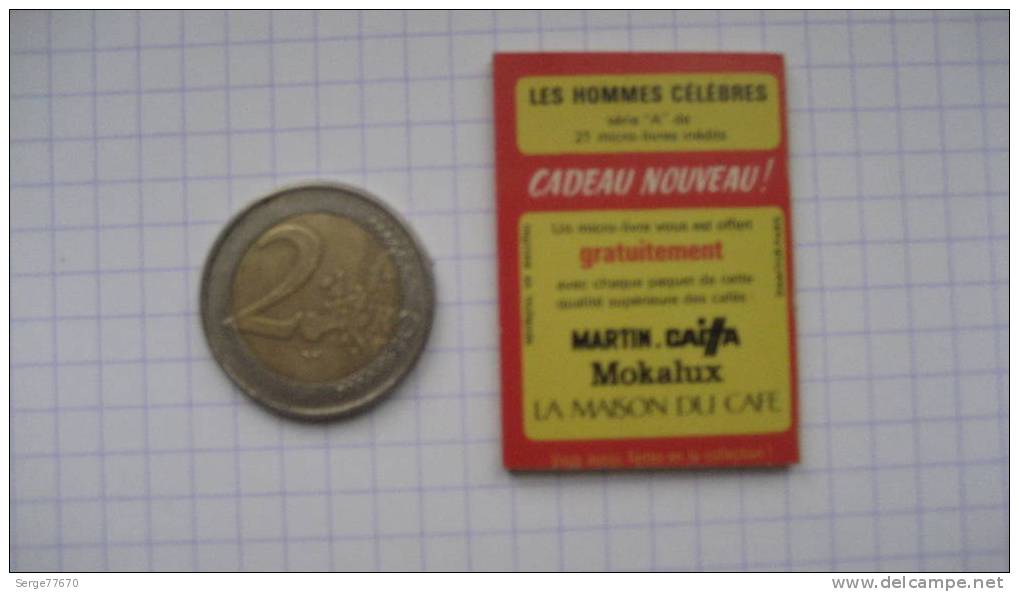 Eddy Paape Les Hommes Célèbres Mozart Oncle Paul Spirou Café Mokalux Martin Caiffa Mokarex Celebres Mini Micro Livre - Advertisement