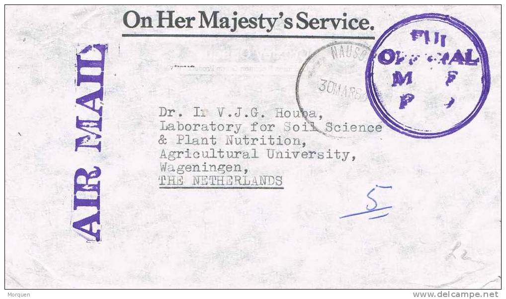 1420. Carta Oficial NAUSORI (Fiji) 1983.  Service O.H.M.S. - Fiji (1970-...)