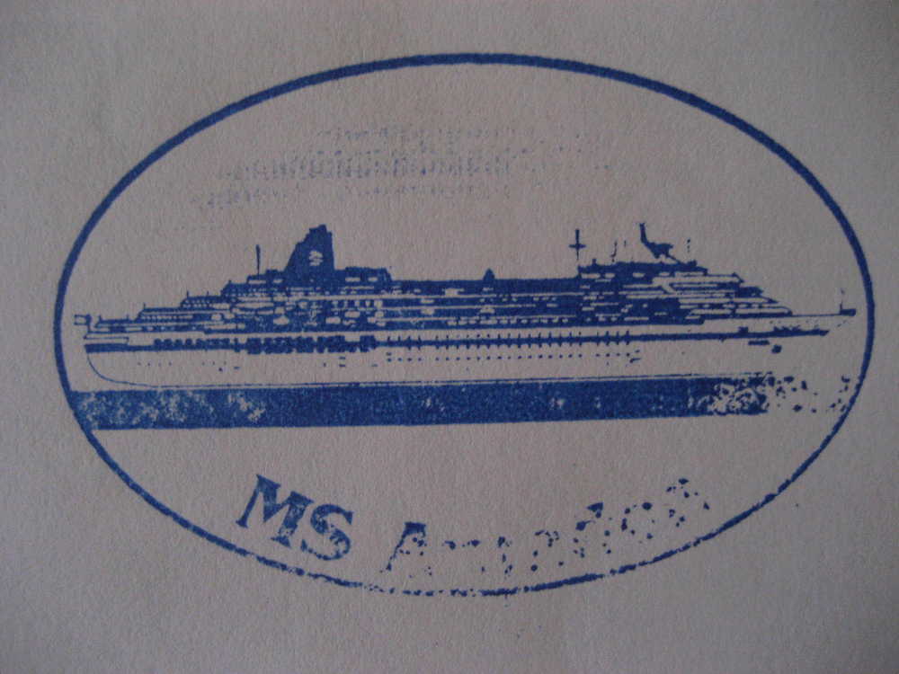 VILLAGARCIA DE AROSA Pontevedra Galicia Gibraltar ... Venedig ... Hamburg Alemania Germany MS AMADEA Ship Barco Bateau - Franquicia Militar