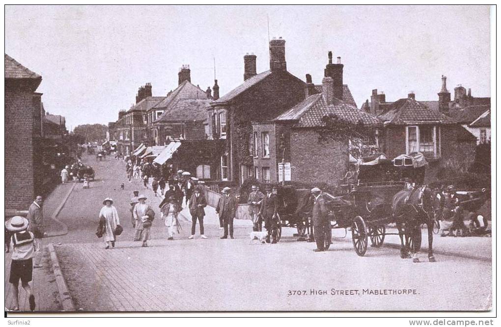 LINCS - MABLETHORPE - HIGH STREET - VERY ANIMATED 1924  Li1b - Altri & Non Classificati