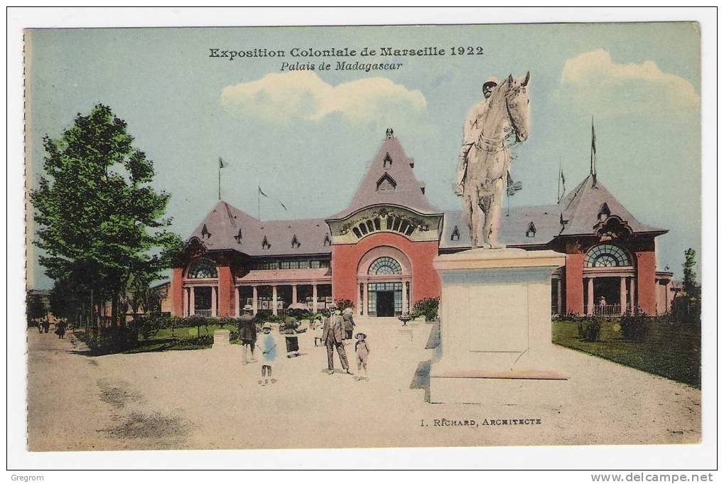 13 : MARSEILLE Collection BANANIA ? Expo 1922 , Palais Madagascar - Colonial Exhibitions 1906 - 1922