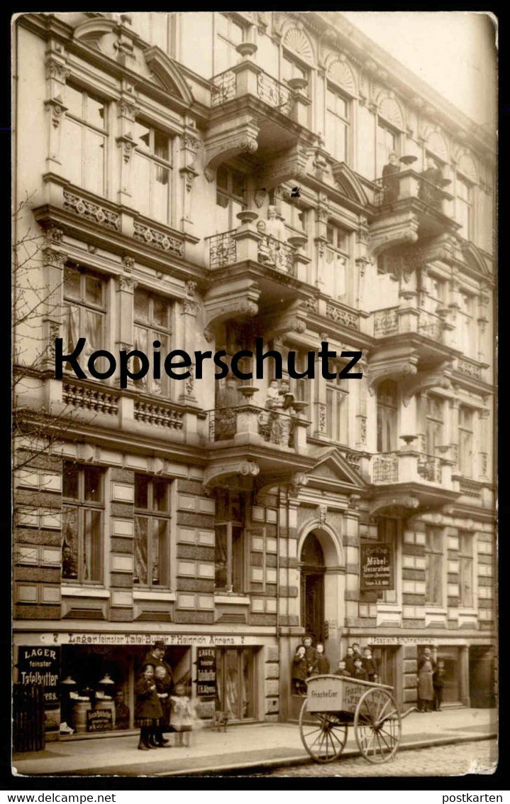 ALTE POSTKARTE HAMBURG VON-DER-TANN-STRASSE 7 SCHUHMACHER POSPIECH LAGER TAFELBUTTER F. HEINRICH AHRENS Foto Photo AK - Eimsbuettel