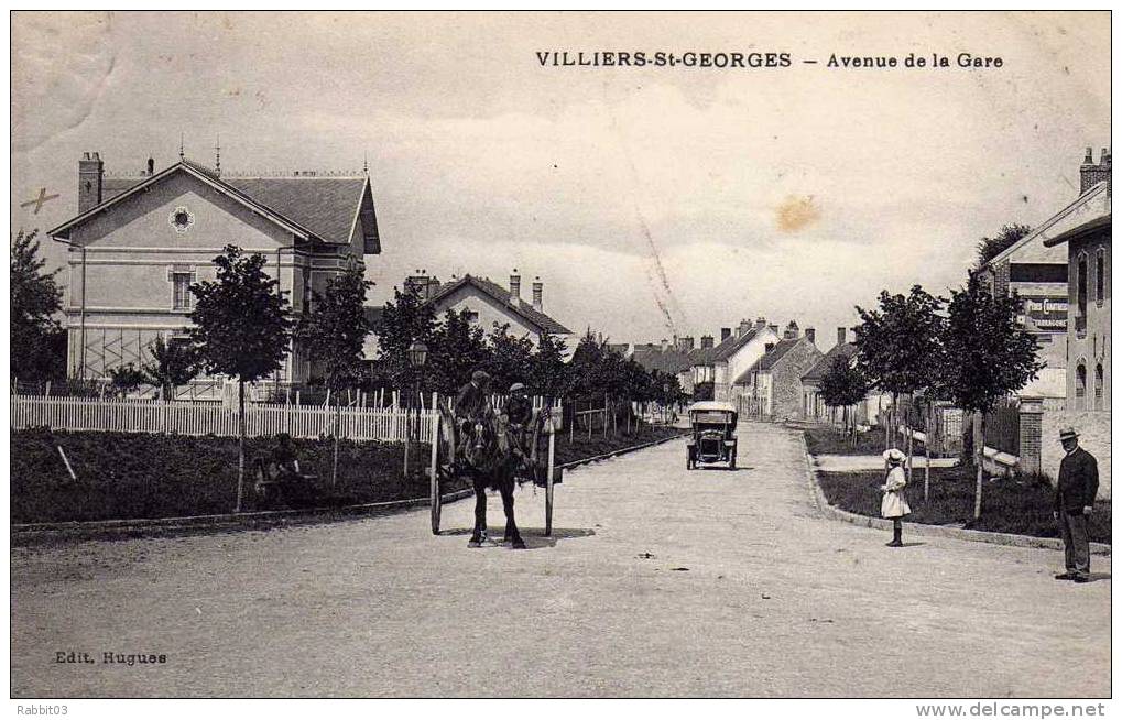 S1  -  858   -   VILLIERS - St - GEORGES   -   ( 77 )   .    Avenue   De  La  Gare   . - Villiers Saint Georges