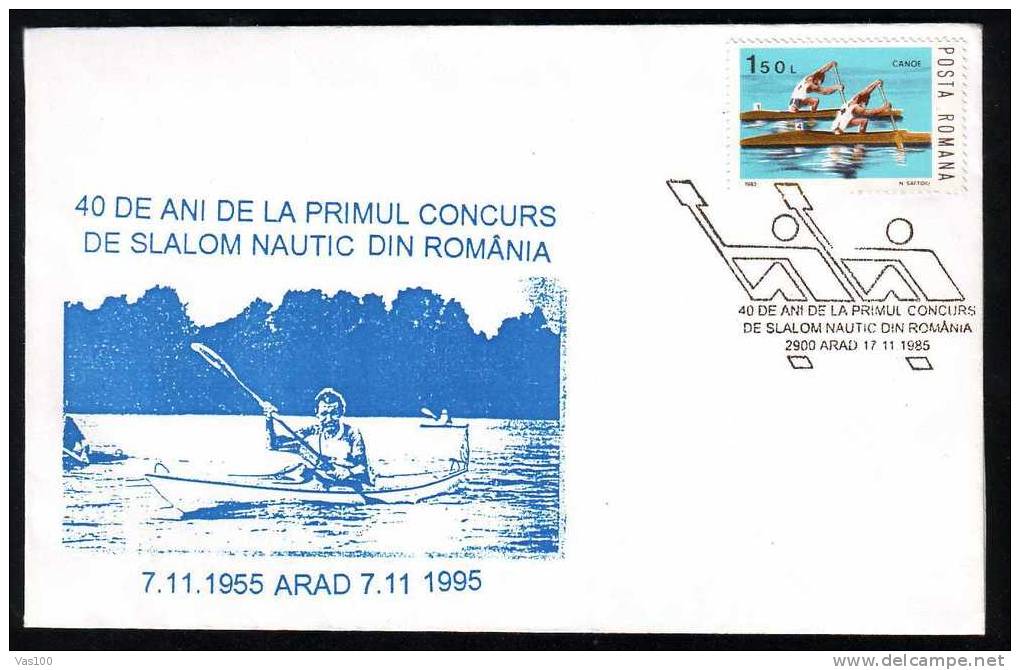 Romania 1995 Very Rare Cover  With Sport   ROWING,very Rare PMK.. - Kanu