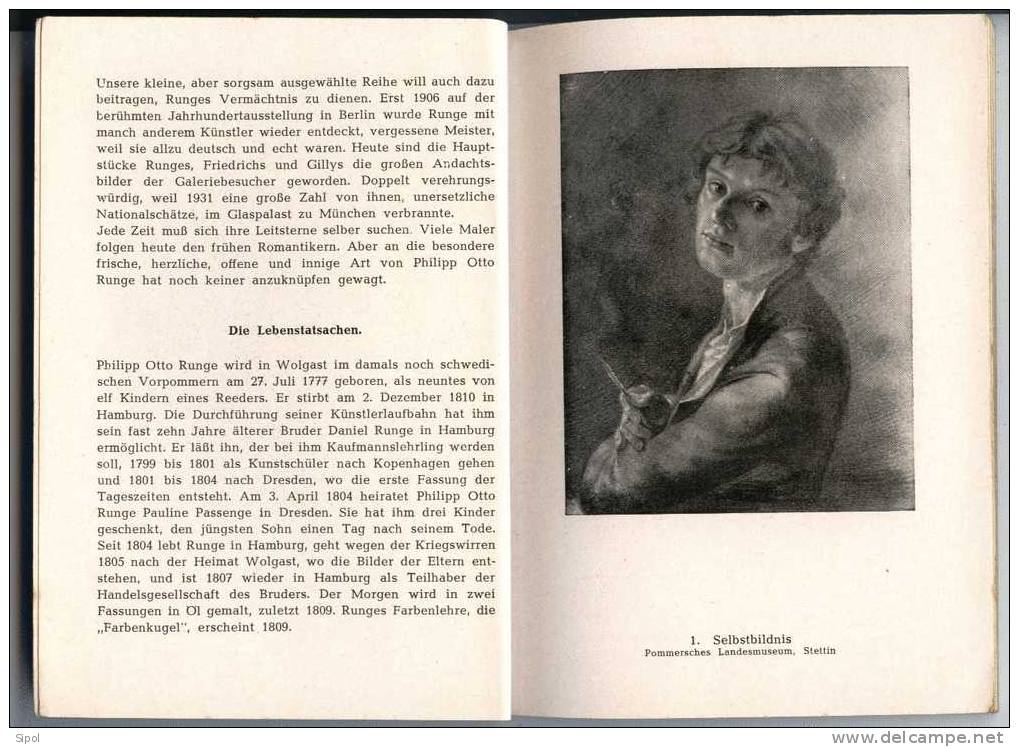 Runge Philipp Otto - 60 Bilder - Kanter Bücher 1939 - Kunstführer