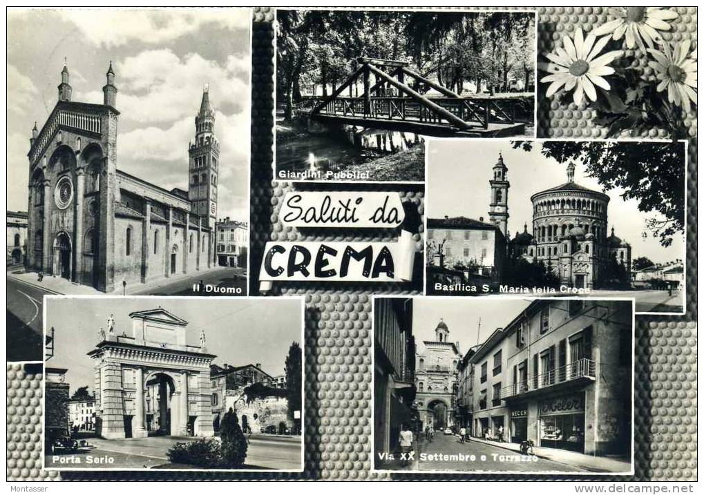 CREMA (Cremona). Vedute Varie. Vg. C/fr. Per VENEZIA Nel 1961. - Cremona