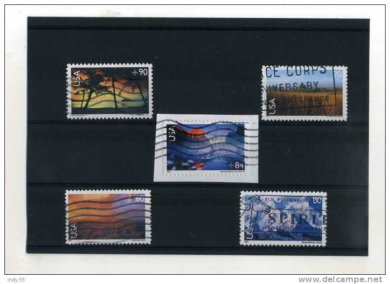 - ETATS-UNIS . AERIENS  . OBLITERES - 3a. 1961-… Used