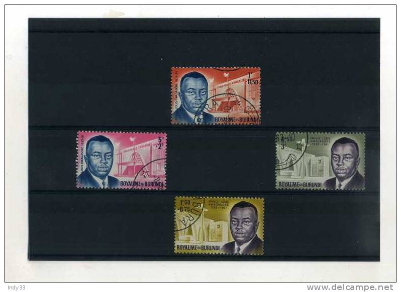 - BURUNDI . SUITE DE TIMBRES DE 1962 . OBLITERES - Used Stamps