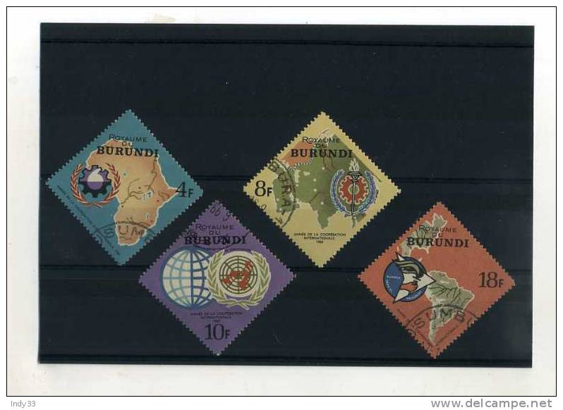 - BURUNDI . SUITE DE TIMBRES DE 1965 . OBLITERES - Used Stamps