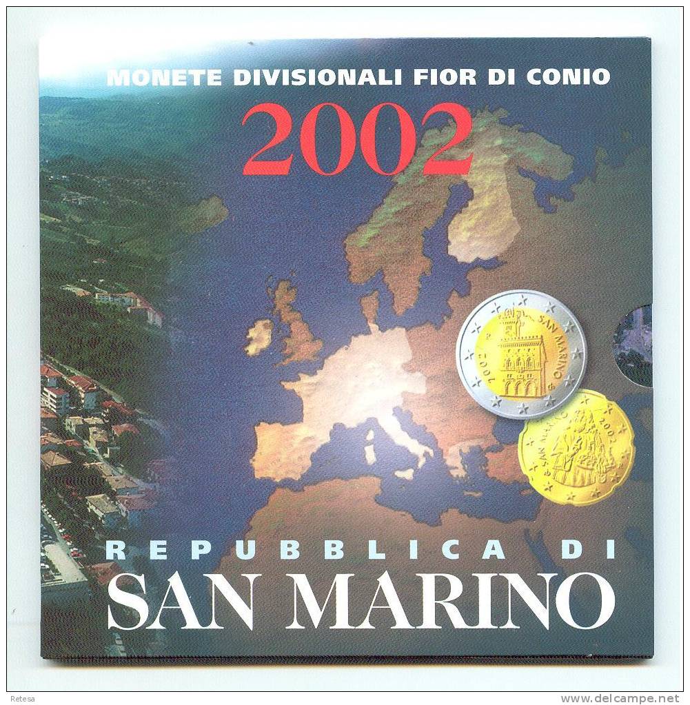 SAN MARINO 1ste SET 2002 BU IN ORIGINELE VERPAKKING GEZOCHTE SET - San Marino