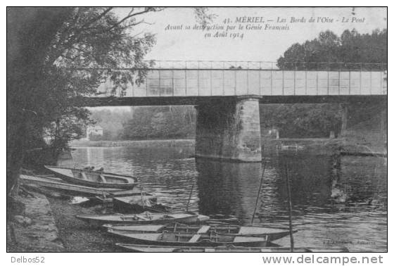 MERIEL 43 . - Les Bords De L'Oise - Le Pont - Meriel