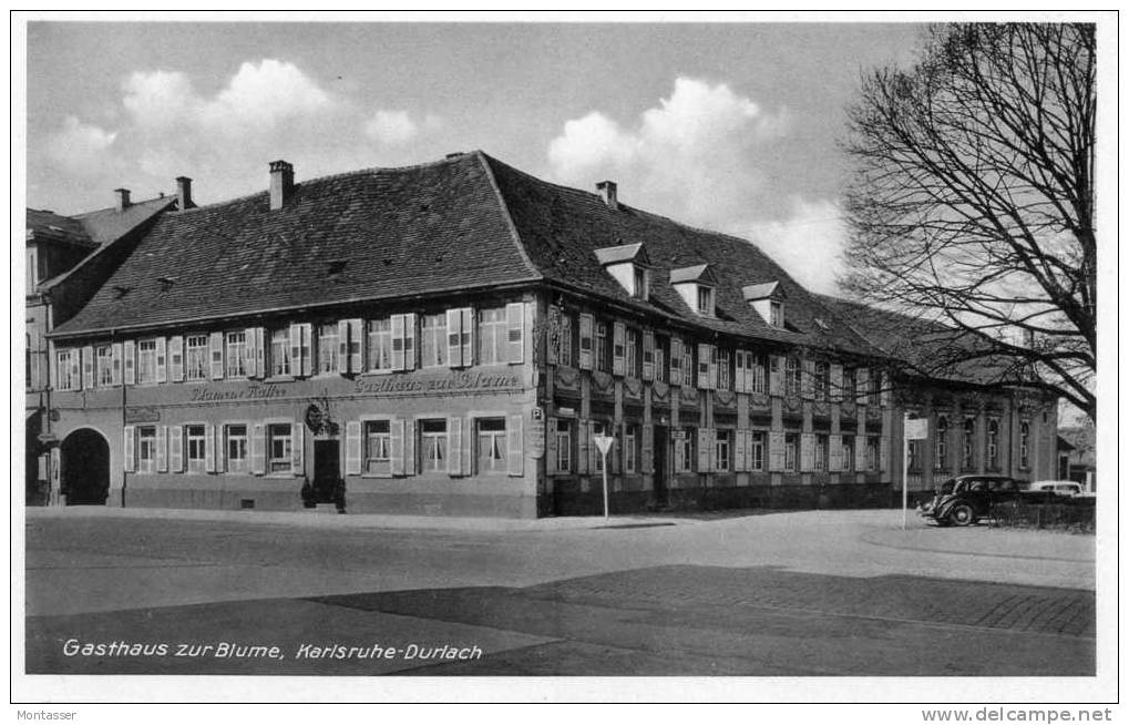 KARLSRUHE-DURLACH. Gasthaus Zur Blume. Neue. Anni ' 40. - Karlsruhe