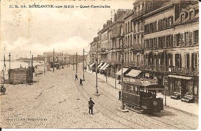 FS385/ Boulogne-sur-Mer. Waterfront, Tram 1908 (Strassenbahn) - Nord-Pas-de-Calais