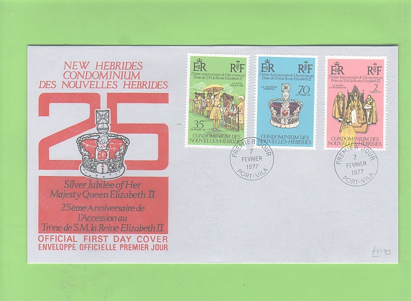 NEW HEBRIDES - 1977 Silver Jubilee FDC - Other & Unclassified