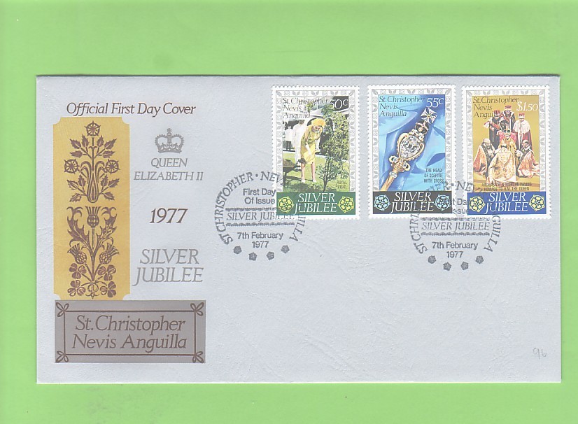 ST CHRISTOPHER NEVIS ANGUILLA - 1977 Silver Jubilee FDC - San Cristóbal Y Nieves - Anguilla (...-1980)