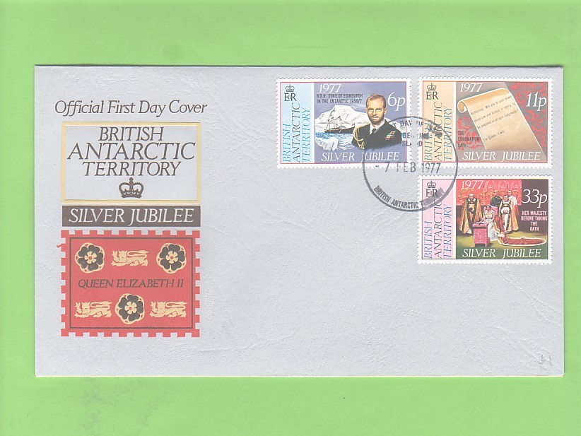 BRITISH ANTARCTIC TERRITORY - 1977 Silver Jubilee FDC - Storia Postale